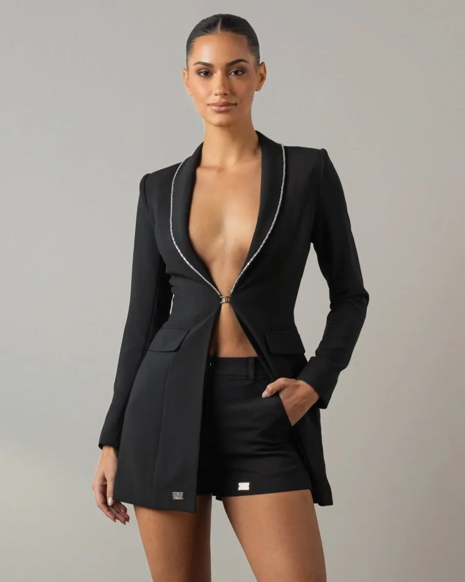Black power blazer with crystal detail, Elizabethan World
